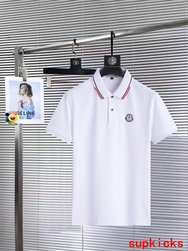 Back view of Moncler luxury clothing with monogram-inspired silhouette