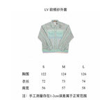 Back view of Louis Vuitton luxury clothing with signature branding