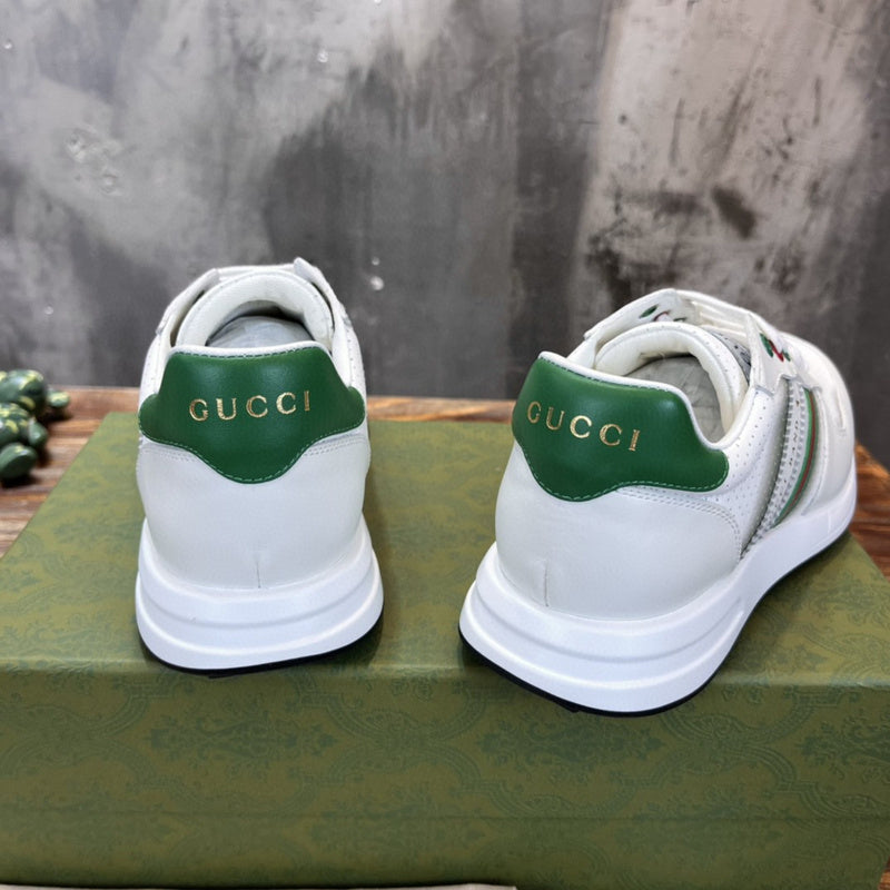 Gucci sneakers detailed view showing premium designer craftsmanship