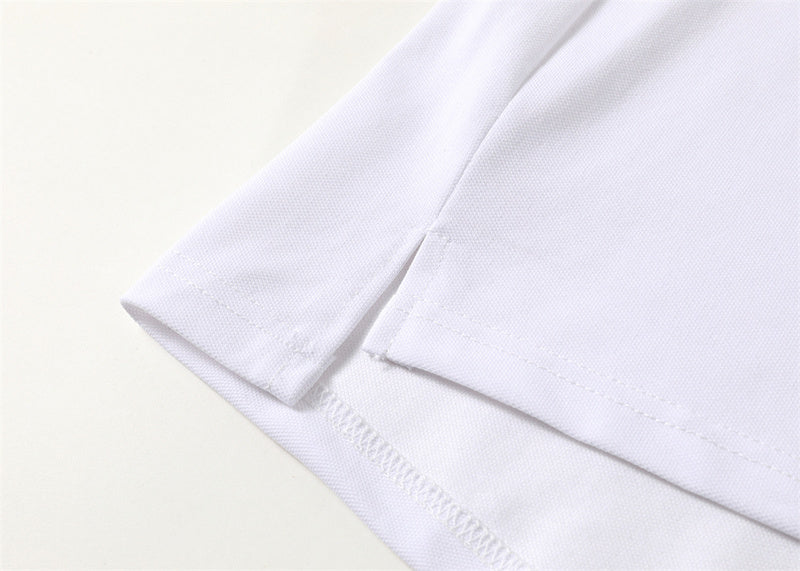 Side profile of Polo cotton polo shirt with logo-detail design