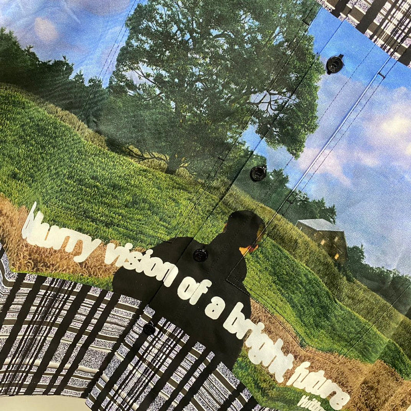 Flat lay presentation of Louis Vuitton luxury clothing with streetwear-inspired cut