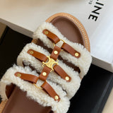 Side profile of Celine Mules showcasing structured silhouette