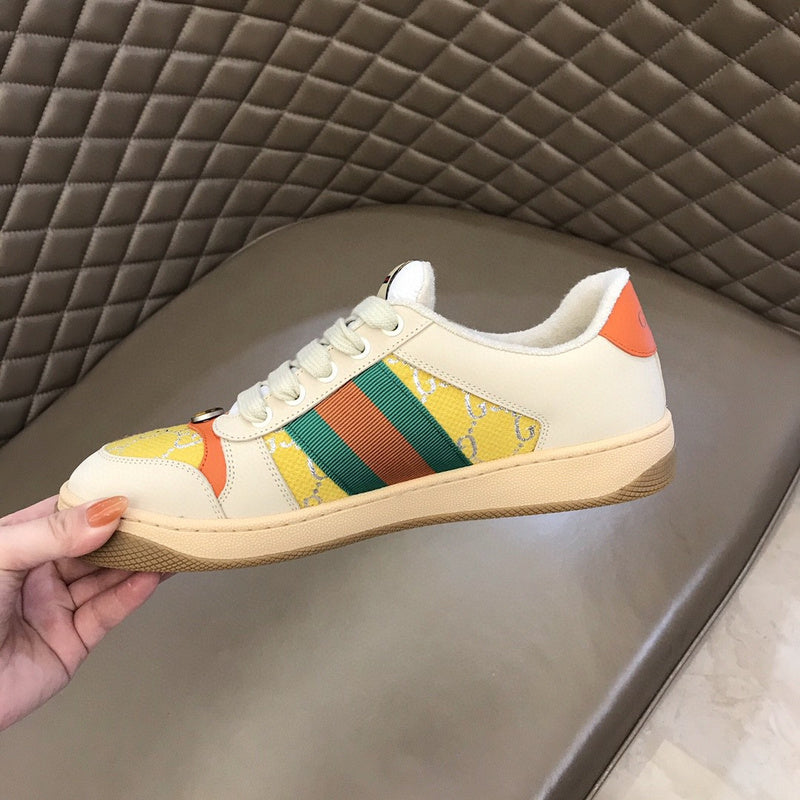 Gucci sneakers detailed view showing premium designer craftsmanship