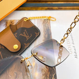 Front view of Louis Vuitton unisex sunglasses