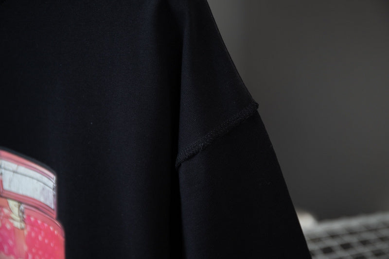 Close-up detail shot of Louis Vuitton cotton t-shirt with relaxed-fit cut