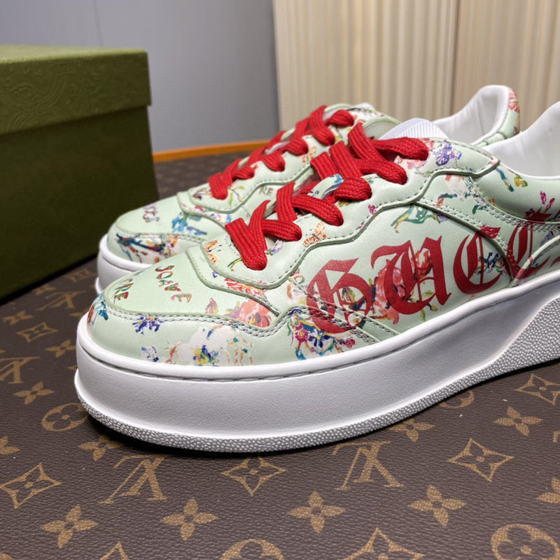 Gucci crisp white luxury sneakers view 6 everyday casual design