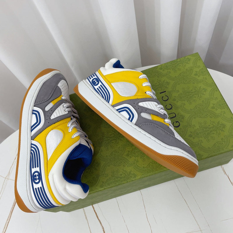 Gucci fresh white-and-black luxury sneakers view 10 signature lace-up style