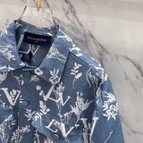 Full styled look of Louis Vuitton luxury clothing with label-forward styling