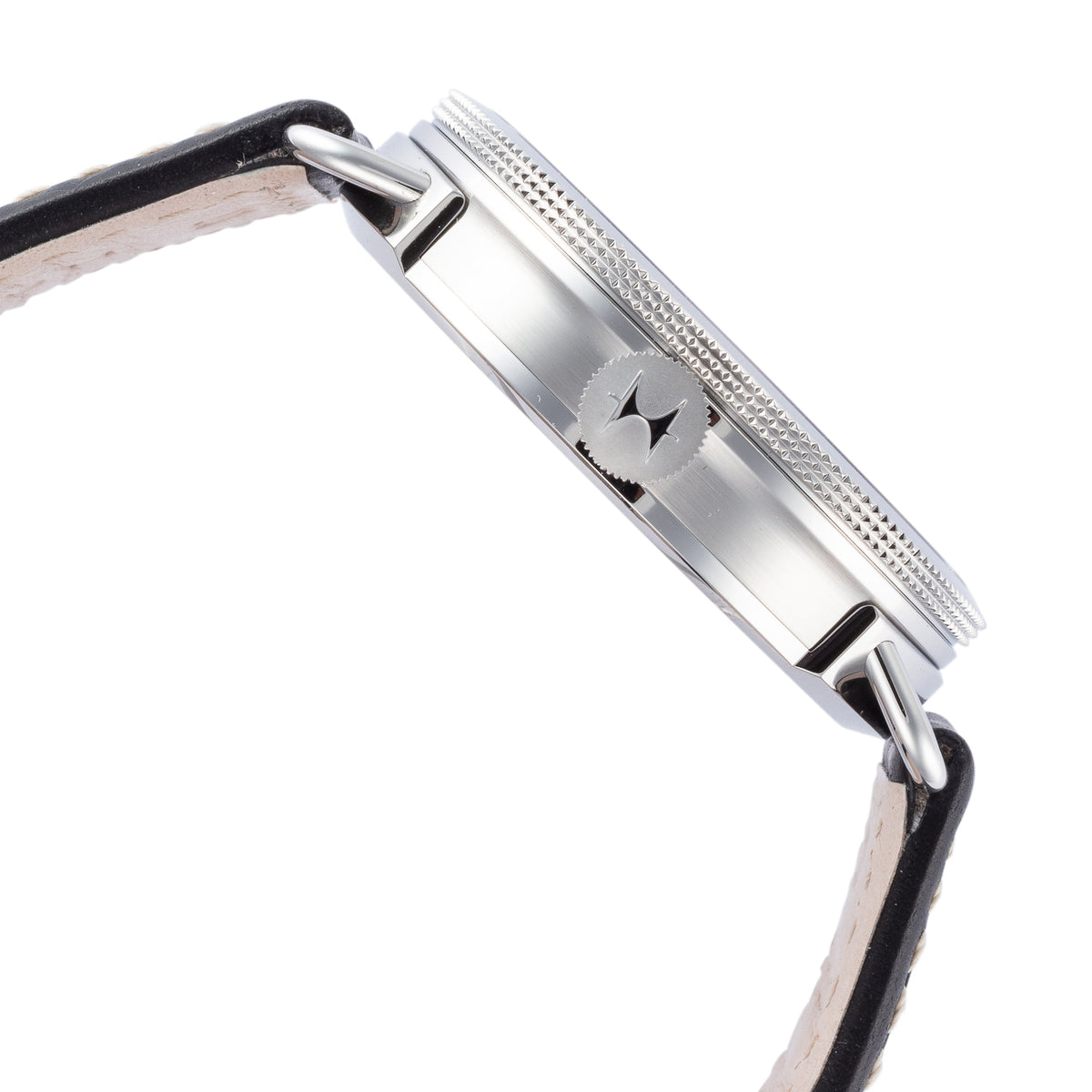 Close-up detail view of Hamilton men's watch