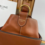 Front view of structured signature women's handbag – women's designer-style accessory