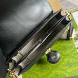 Handle and strap detail of sleek refined women's handbag – women's everyday handbag
