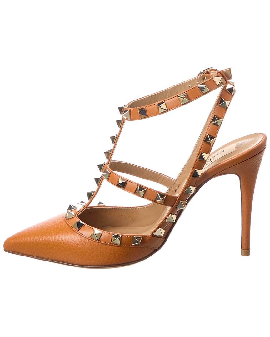 Valentino Shoes? Valentino Rockstud Caged 100 Grainy Leather Pump Premium Designer Casual Shoes