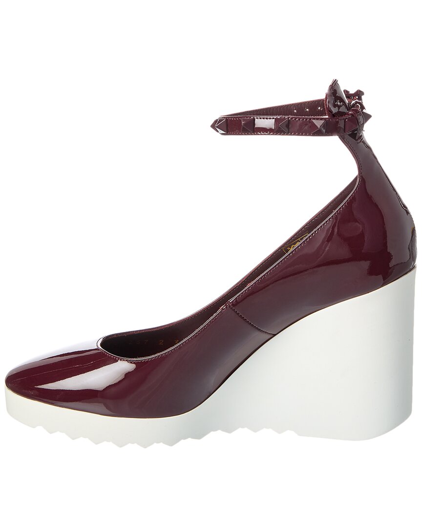 Valentino Shoes? Valentino Rockstud 100 Patent Wedge Pump Luxury Lifestyle Designer Footwear