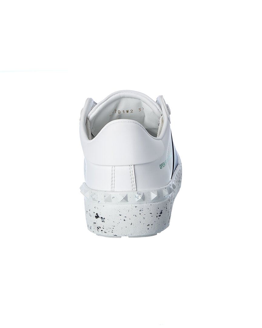 Valentino Shoes? Valentino Rockstud Open For A Change Leather Sneaker Premium Designer Casual Shoes