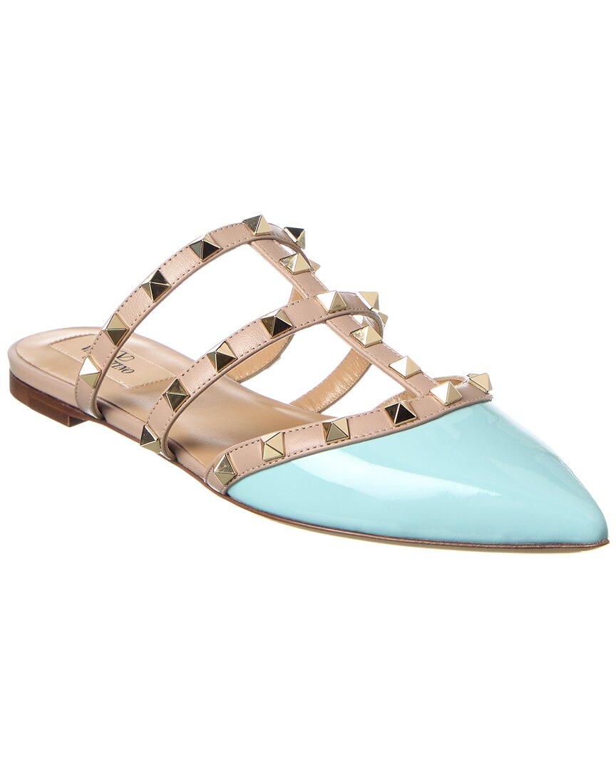 Valentino Shoes? Valentino Rockstud Caged Patent Flat Luxury Lifestyle Designer Footwear