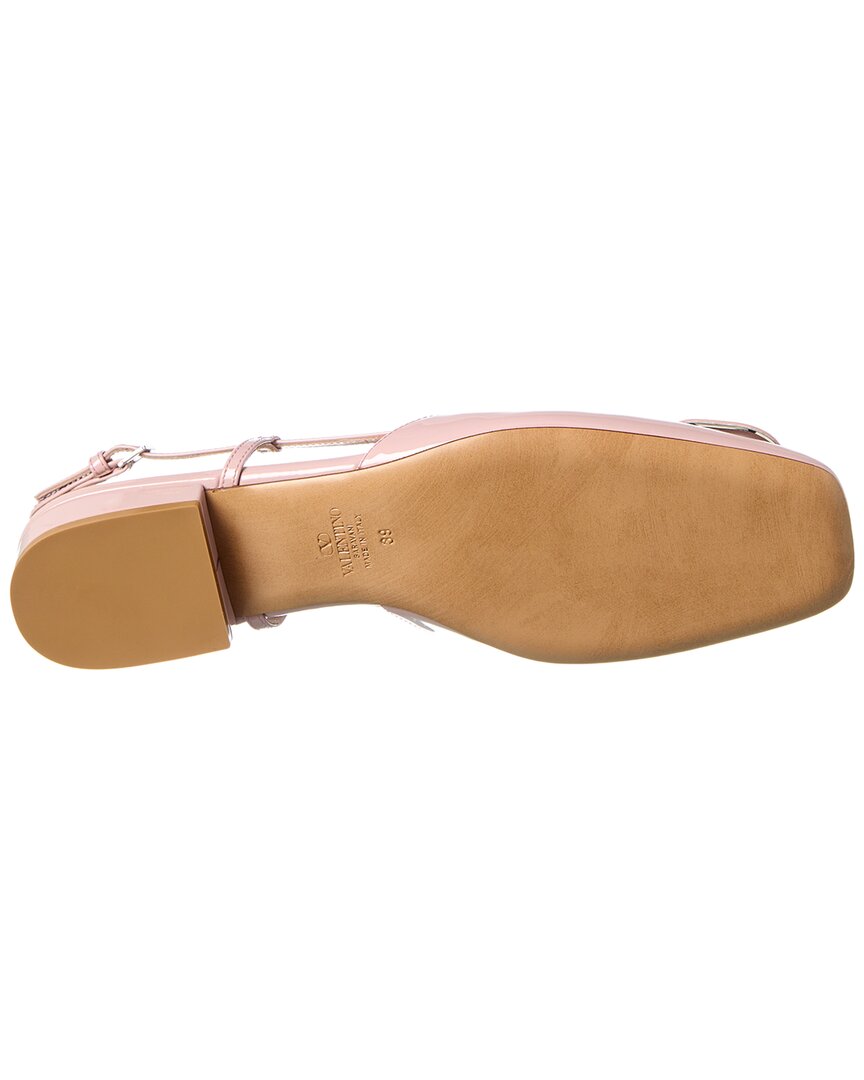 Valentino Shoes? Valentino Vlogo Patent Slingback Flat Premium Designer Casual Shoes