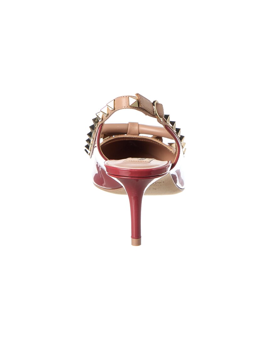 Valentino Shoes? Valentino Rockstud 60 Patent Slingback Pump Premium Designer Casual Shoes