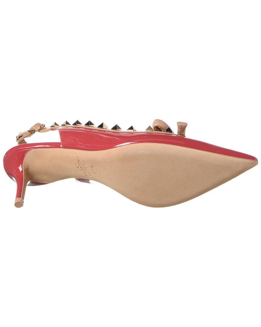 Valentino Shoes? Valentino Rockstud 60 Patent Slingback Pump Premium Designer Casual Shoes