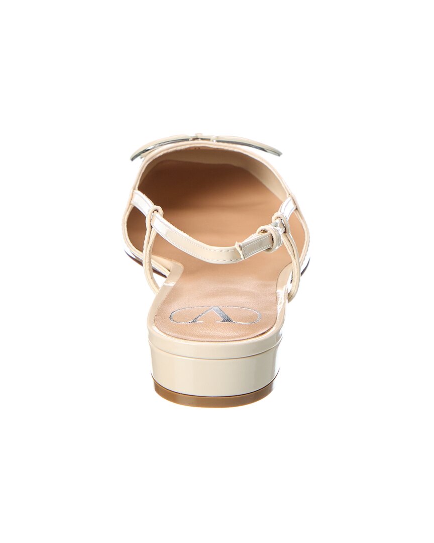 Valentino Shoes? Valentino Vlogo Patent Slingback Flat Premium Designer Casual Shoes