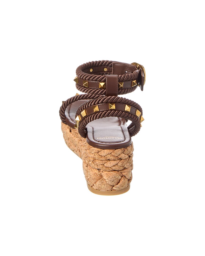 Valentino Shoes? Valentino Rockstud 60 Leather Espadrille Premium Designer Casual Shoes