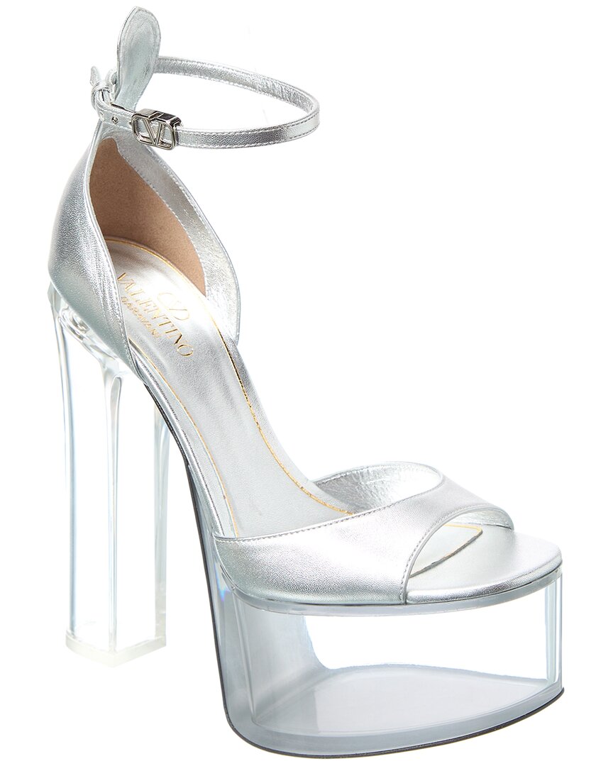 Valentino Shoes? Valentino Vlogo 155 Leather Platform Sandal Premium Designer Casual Shoes