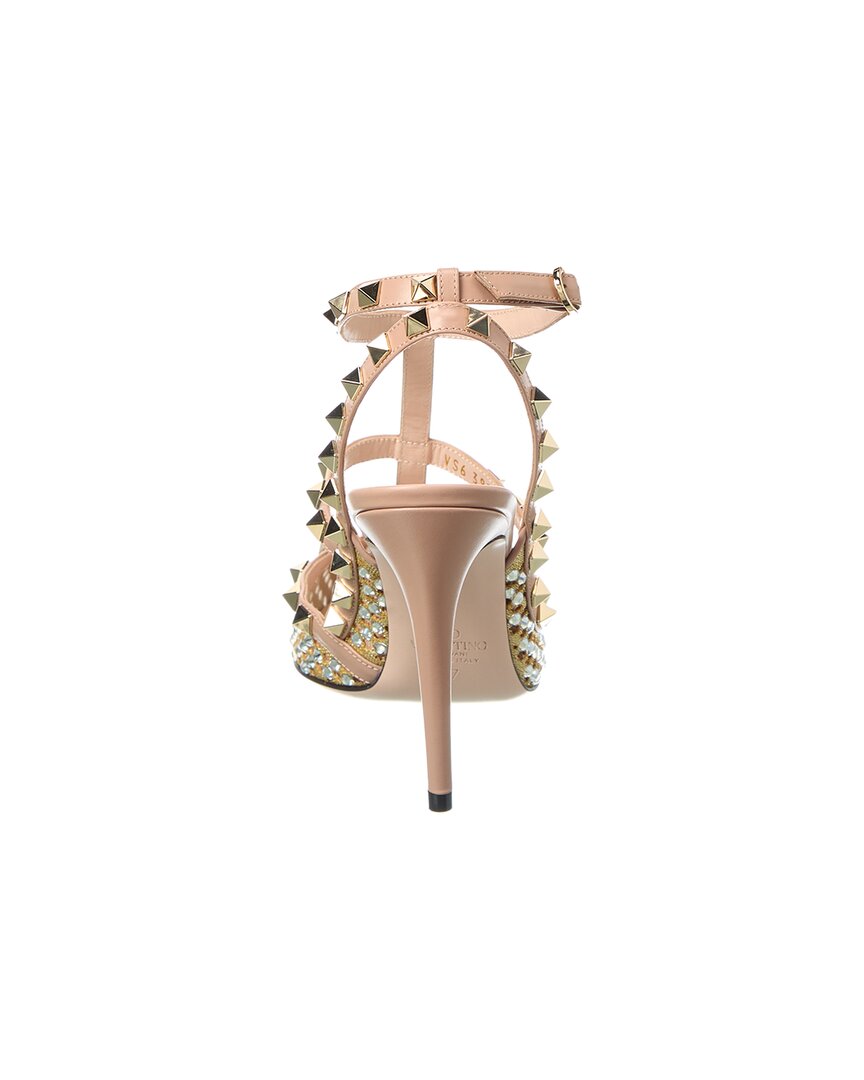 Valentino Shoes? Valentino Rockstud Caged 100 Leather & Mesh Pump Comfortable Everyday Designer Shoes