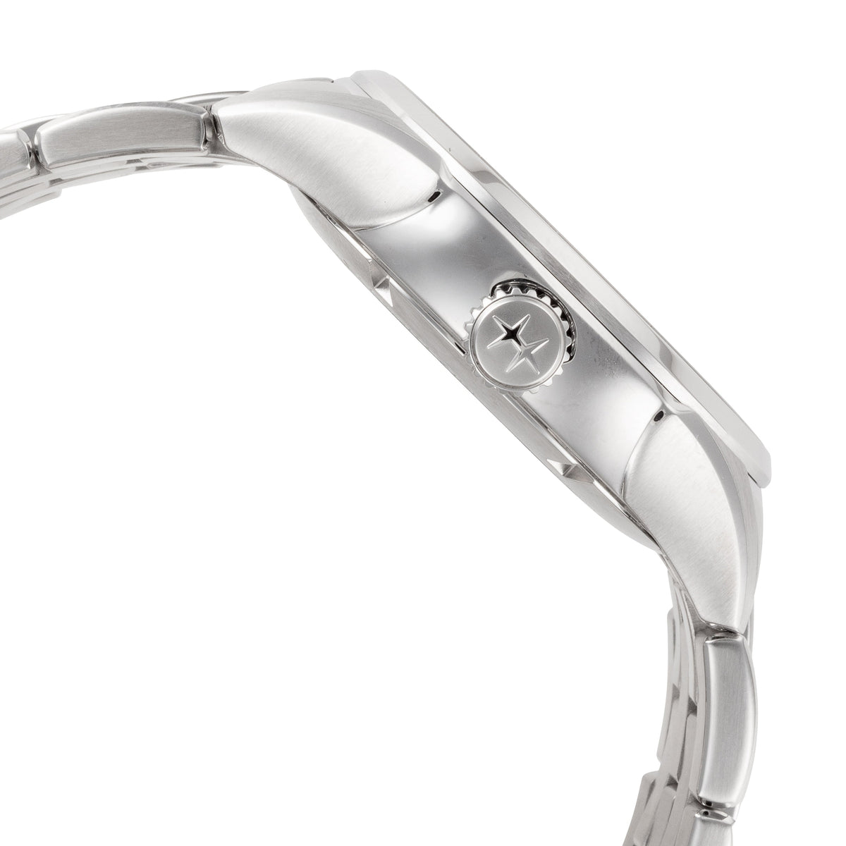 Close-up detail view of Hamilton men's watch