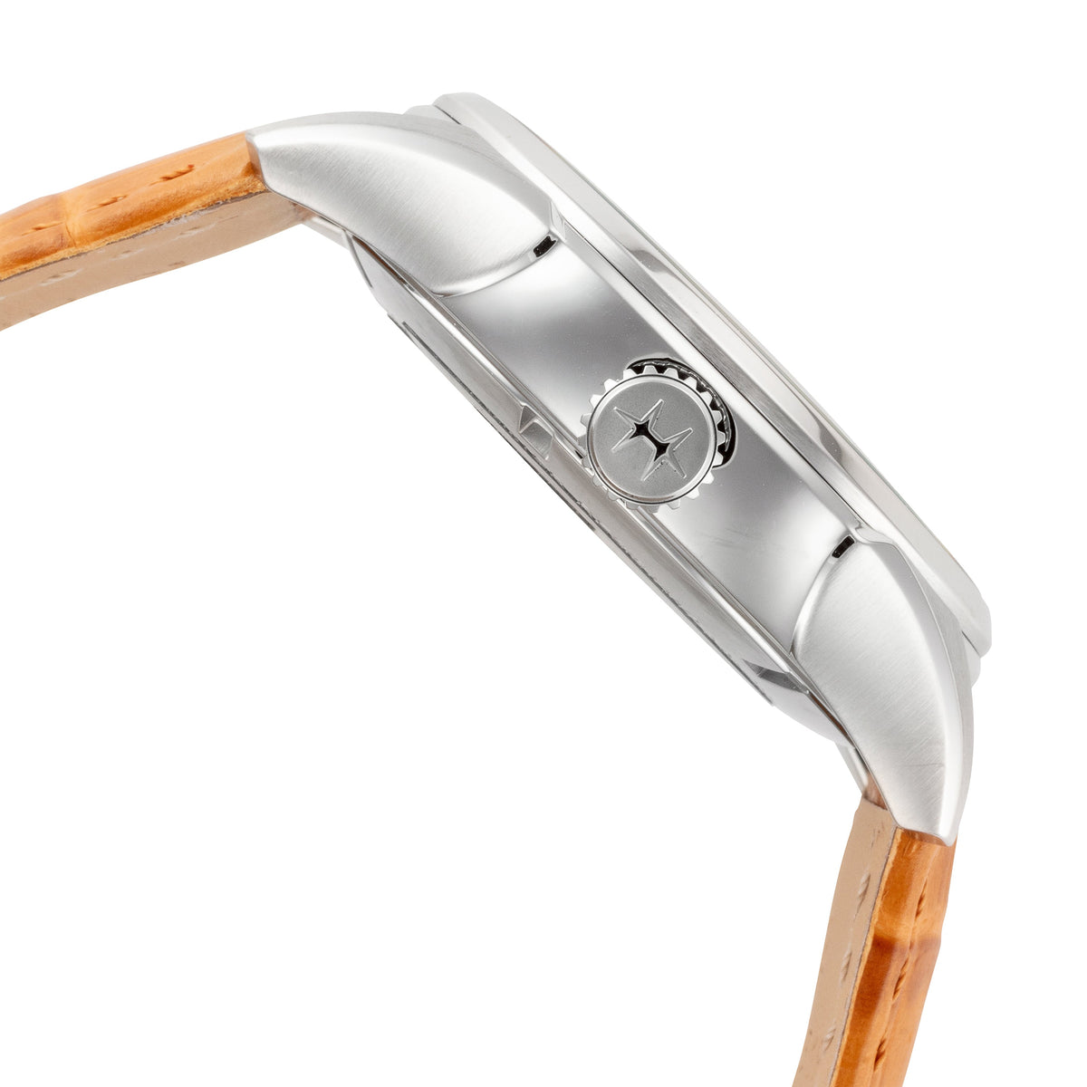 Close-up detail view of Hamilton men's watch