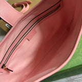 Side view of modern structured handbag