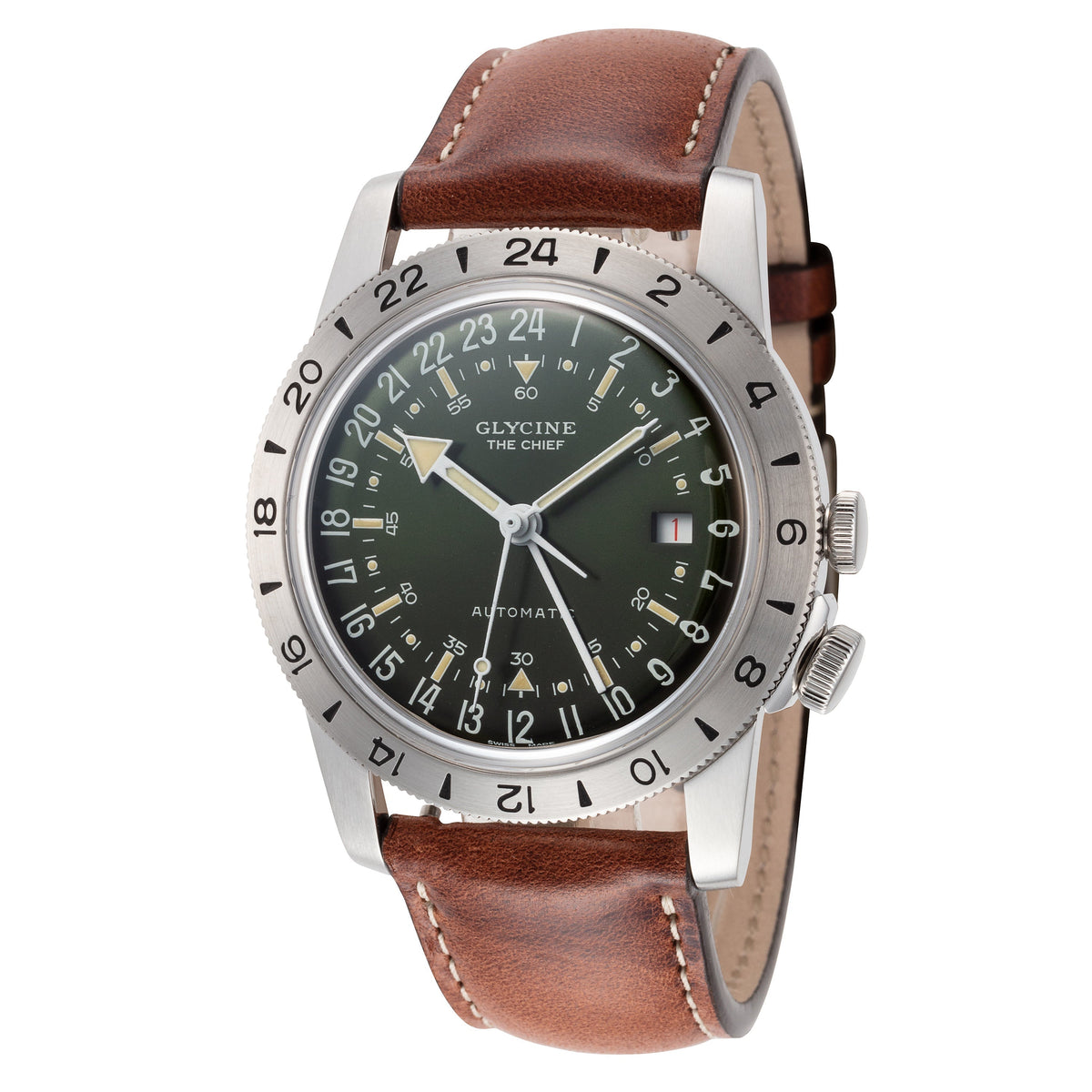 Front view of Glycine Men's GL0305 men's watch