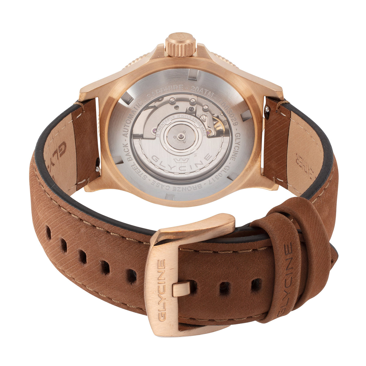 Side view of Glycine Men's GL0317 men's watch