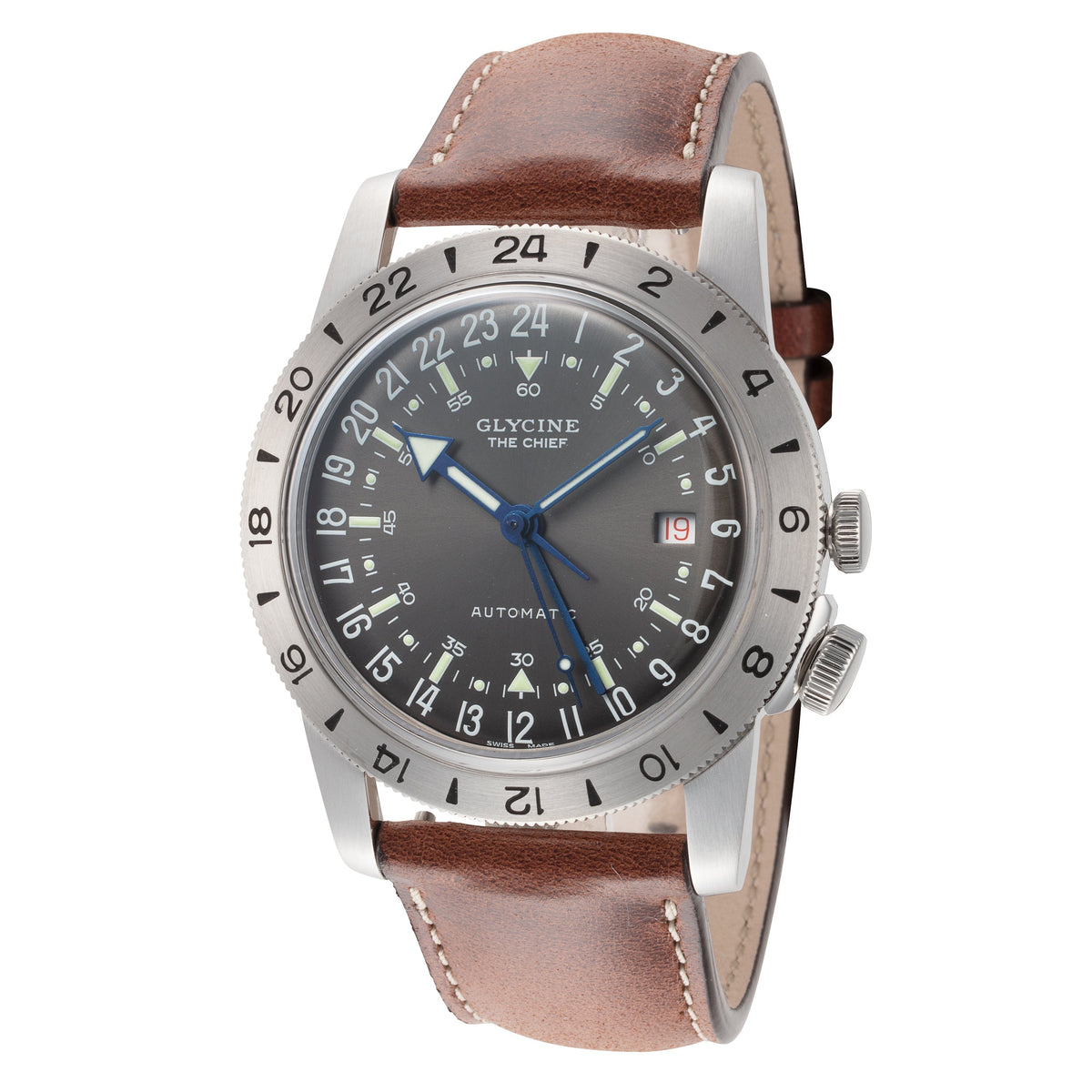 Front view of Glycine Men's GL0303 men's watch
