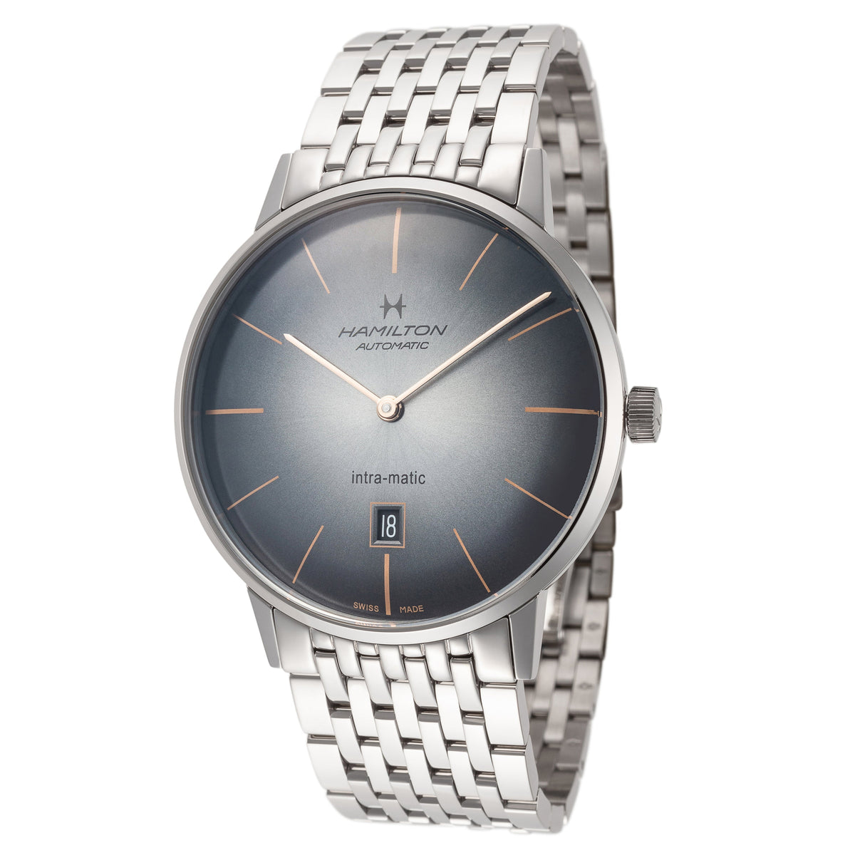 Front view of Hamilton men's watch