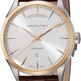 Front view of Hamilton men's silver watch