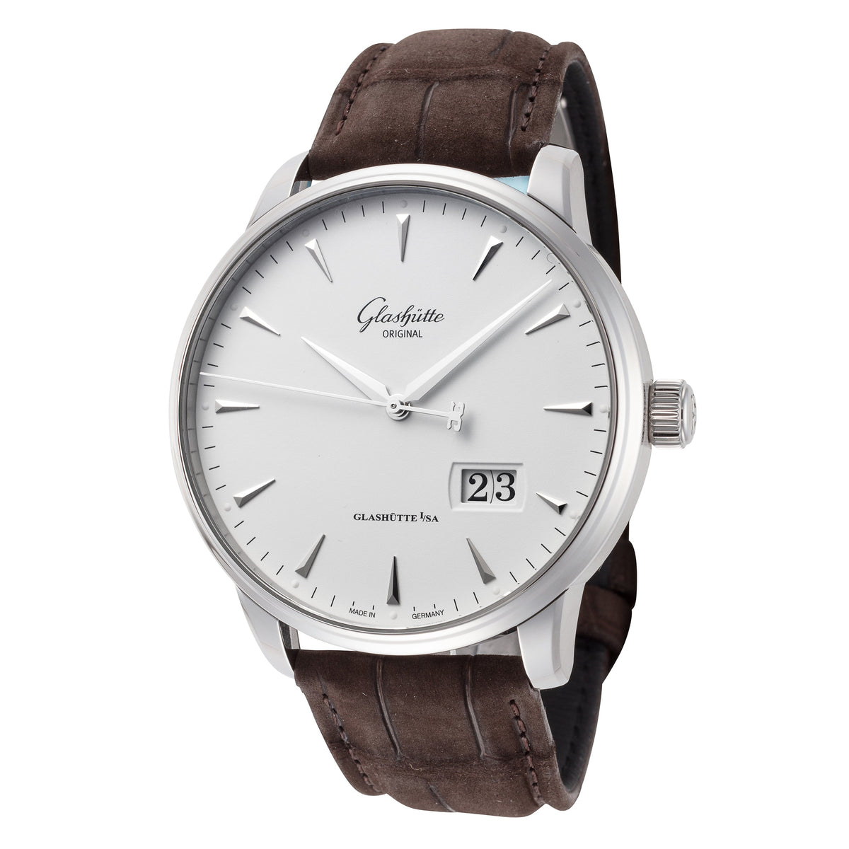 Front view of Glashutte Men's Senator men's watch