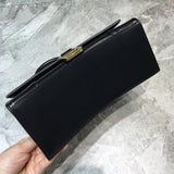 Sleek Vegan Leather Handbag - Signature Hardware Accents | Women's Fashion Handbag #860 - hardware and detail close-up (image 5) of designer-inspired handbag