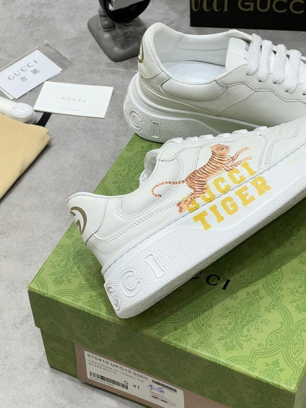 Gucci bold contrast luxury sneakers view 5 signature lace-up style