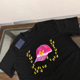 Close-up detail shot of Louis Vuitton cotton t-shirt with everyday silhouette