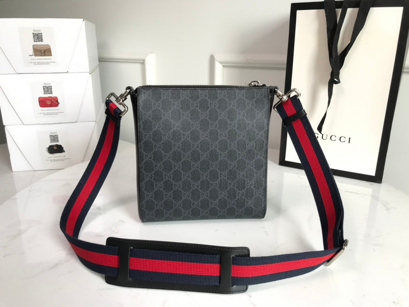 Back view of modern signature women's handbag – women's statement bag