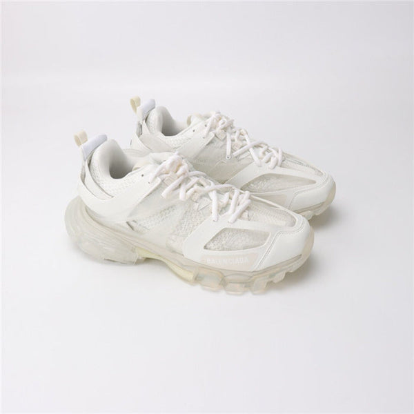 Balenciaga Beige Low-Top Sneakers - Angled View