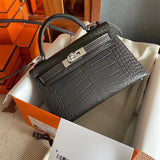 Tailored bag shown from front angle