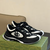 Gucci soft grey luxury sneakers view 5 premium leather build