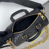 Close-up detail of sleek modern women's handbag – women's statement bag