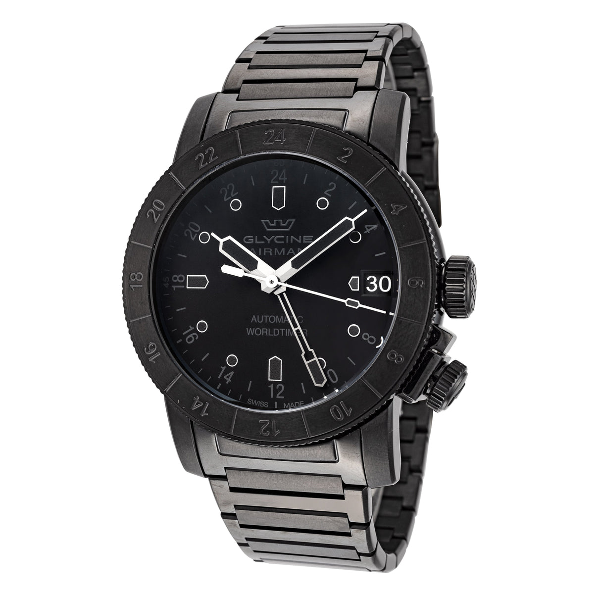 Front view of Glycine Men's Airman men's watch