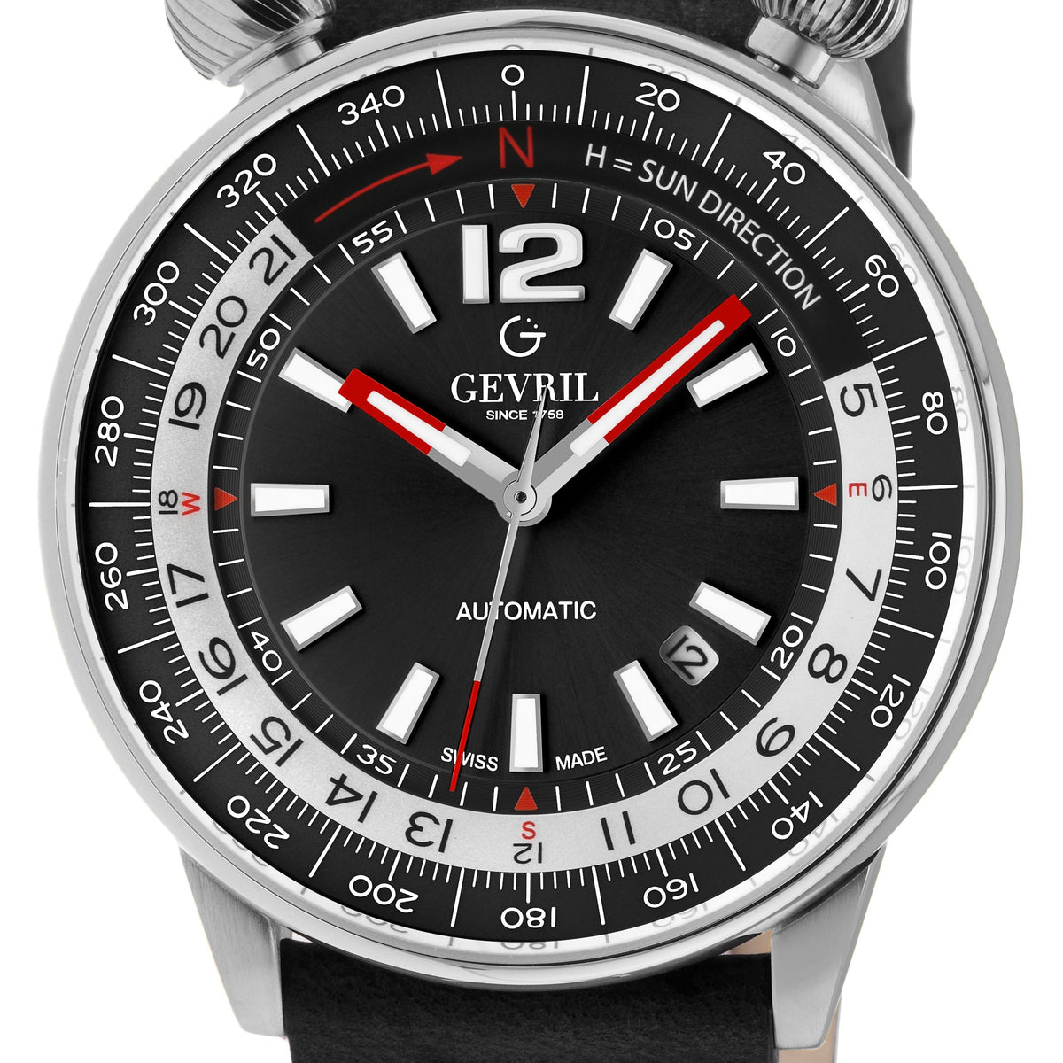 Front view of Gevril Men's Wallabout men's watch