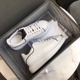 Alexander McQueen two-tone luxury sneakers view 8 breathable knit upper
