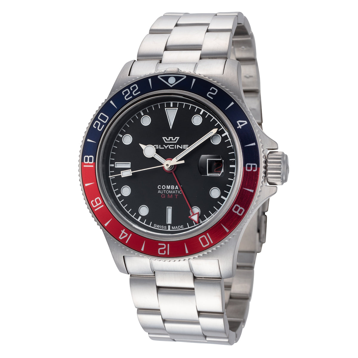 Front view of Glycine Men's Combat men's watch