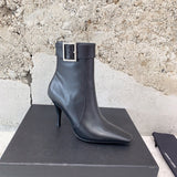 Close-up of Saint Laurent shoes craftsmanship