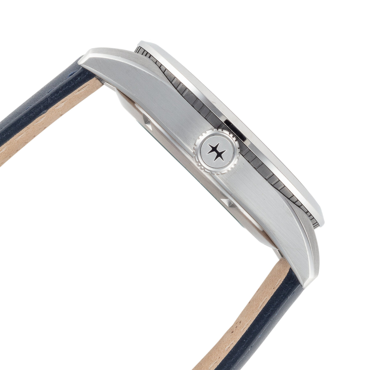 Close-up detail view of Hamilton men's watch