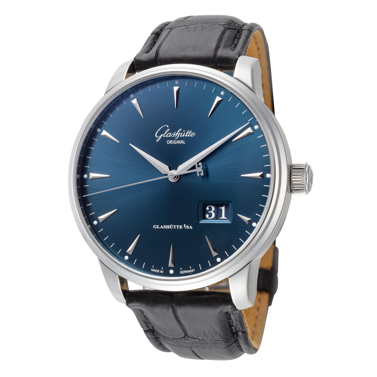 Front view of Glashutte Mens men's watch